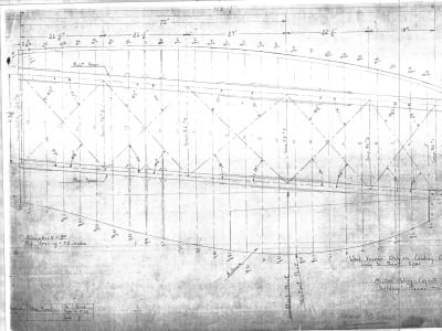 Hall Bulldog right wing engineering drawing by Bradford (second view), 1932